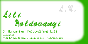 lili moldovanyi business card